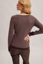 Load image into Gallery viewer, Dirty Plum Lattice Sweater