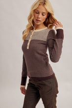 Load image into Gallery viewer, Dirty Plum Lattice Sweater