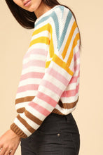 Load image into Gallery viewer, BIRTHDAY CAKE CROP TOP SWEATER
