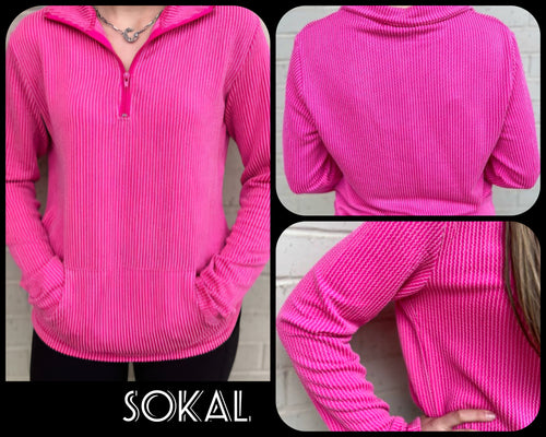 Pink Corded Pullover