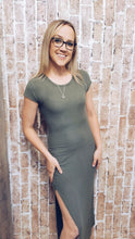 Load image into Gallery viewer, OLIVE BODYCON MAXI