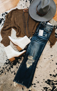 Coastal Breeze Cropped Sweater