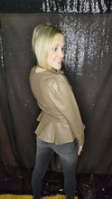 Load image into Gallery viewer, Tanned Peplum Blazer