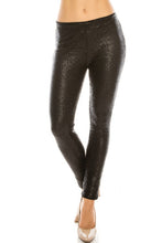 Load image into Gallery viewer, Date Night Black Sequin Legging