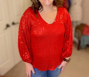 Red Dazzle Blouse