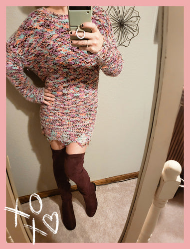 Confetti Party Sweater Dress