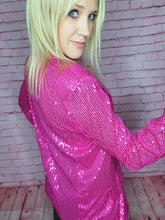 Load image into Gallery viewer, Sequin Show - Pink Blazer