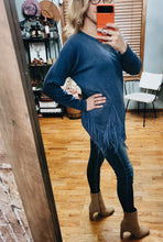 Load image into Gallery viewer, River Stone Fringe Sweater